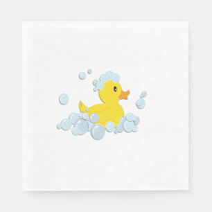 Rubber Ducky in Bubbles Napkin