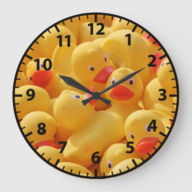 Rubber Ducky Kid's Bathroom Wall Clock (Front)