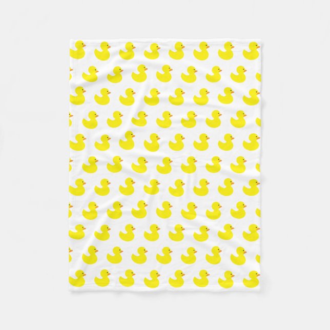 Rubber Ducky Pattern Fleece Blanket (Front)