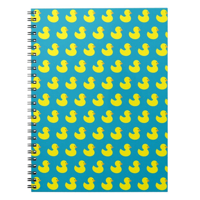 Rubber Ducky Pattern Spiral Notebook (Front)