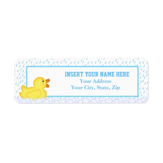 Rubber Ducky Return Address Label (Front)