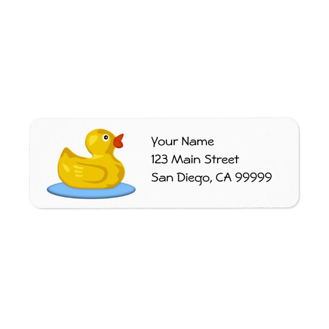 Rubber Ducky Return Address Label (Front)