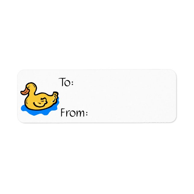 rubber ducky return address label (Front)