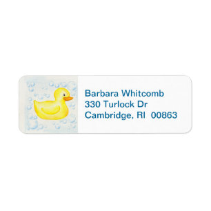 Rubber Ducky return address labels