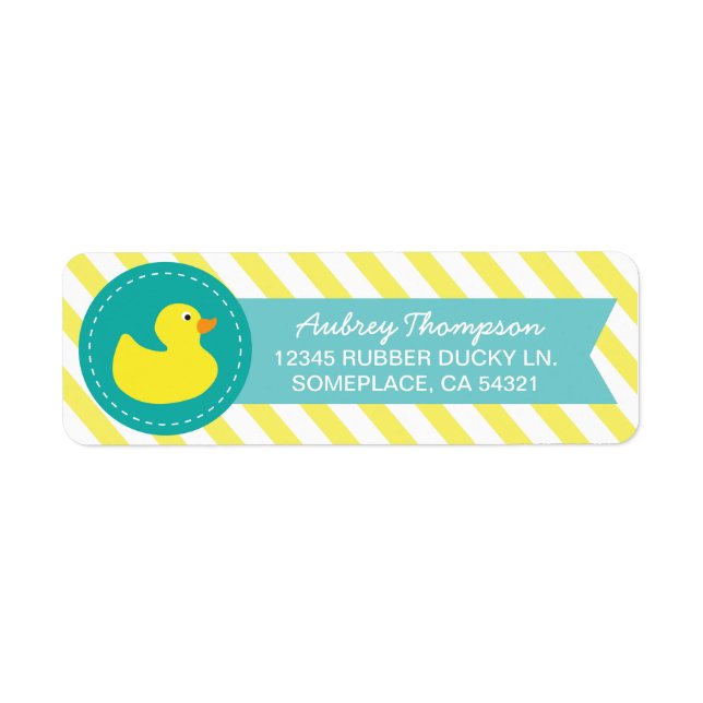 Rubber Ducky Return Address Labels (Front)