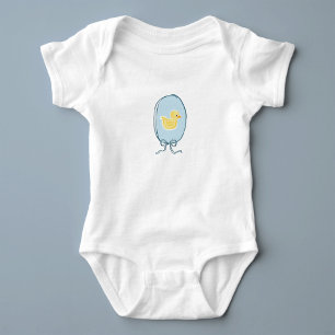 Rubber Ducky Ribbon Frame Baby Bodysuit