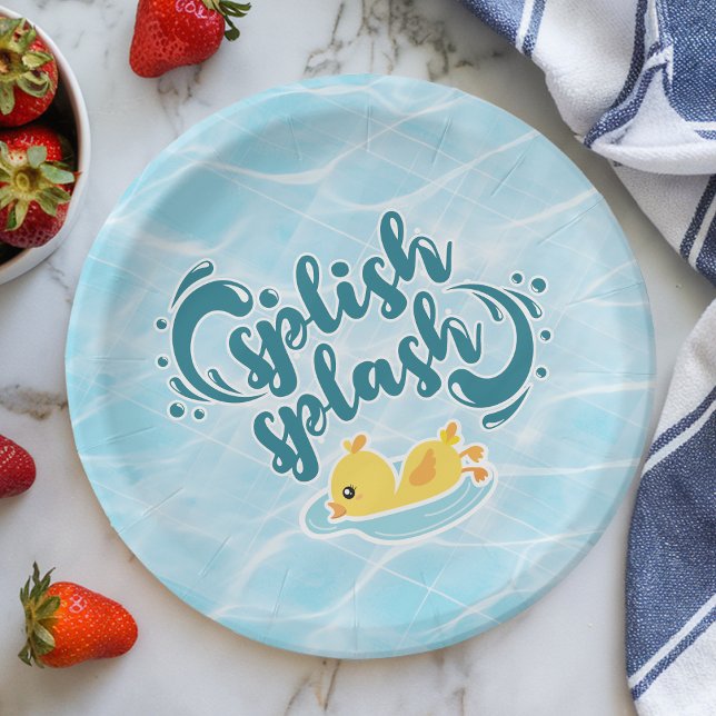 Rubber Ducky Splish Splash  Paper Plate (Creator Uploaded)