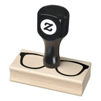 Rubber Eyeglass Stamp with Handle
