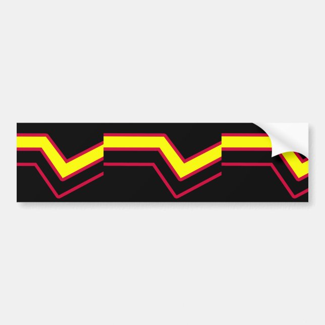 Rubber / Latex Pride Flag Bumper Sticker (Front)