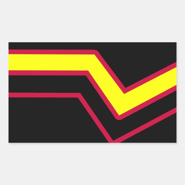 Rubber / Latex Pride Flag Rectangular Sticker (Front)