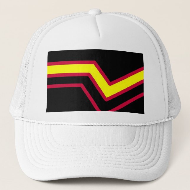 Rubber pride flag trucker hat (Front)