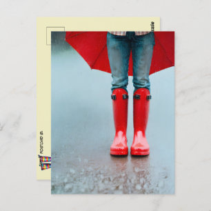 Rubber Rain Boots, Postcrossing Postcard