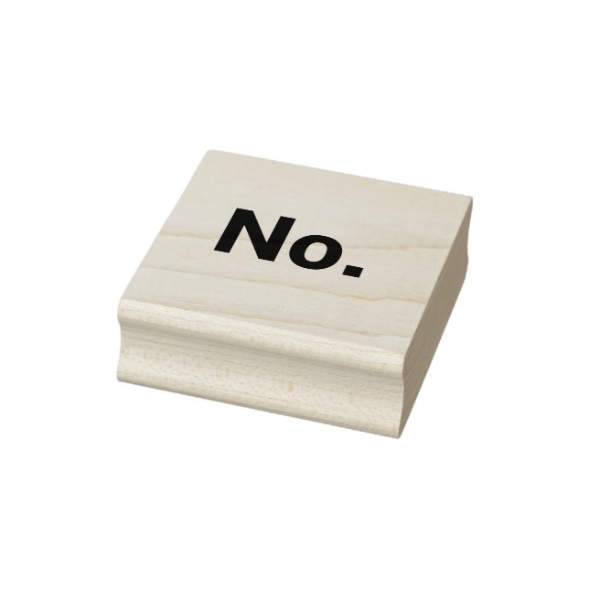 Rubber Stamp 2" x 2": No. (Stamp)