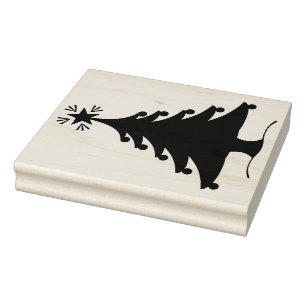 Rubber Stamp - Christmas Tree With Star