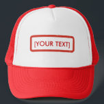Rubber Stamp Custom Template Hat<br><div class="desc">A graphic image of a rubber stamp.  Customise the hat with the text of your choice.</div>
