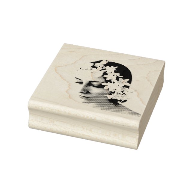 Rubber stamp - flower girl picture (Stamp)