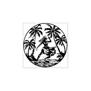 Rubber Stamp Hawaiian Dancer 
