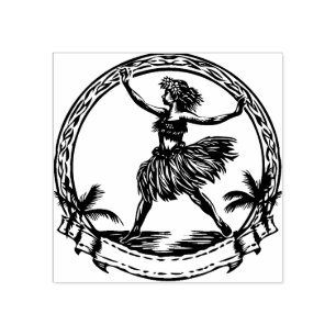Rubber Stamp Hawaiian Dancer 