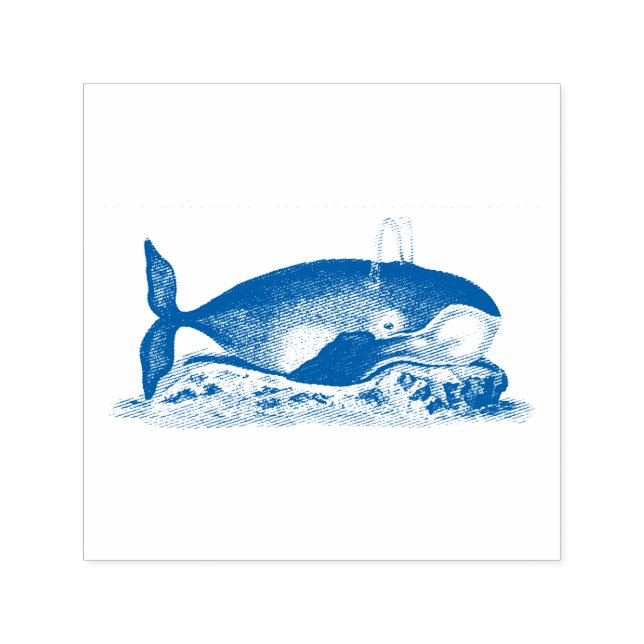 RUBBER STAMP : VINTAGE WHALE BY GEORGE SHAW (Design)