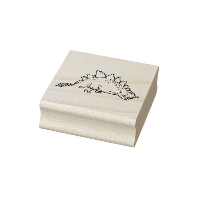 Rubber stamp with vintage Stegosaurus (Stamp)