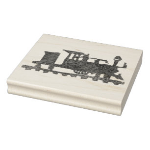 Rubber Stamped Train Stamp