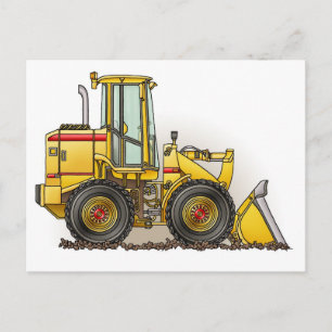 Rubber Tire Loader Construction Equipment Postcard
