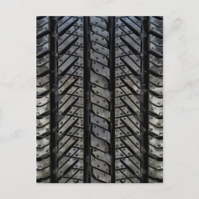 Rubber Tire Style Automotive Texture Postcard (Front)