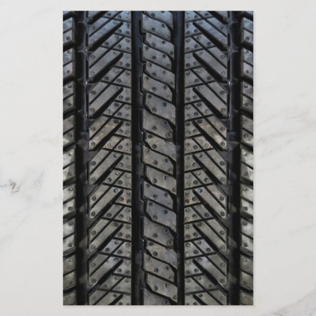 Rubber Tire Style Automotive Texture Stationery (Front)