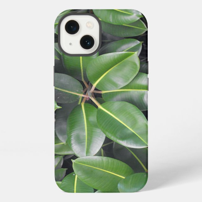 Rubber Tree Closeup iPhone Case (Back)