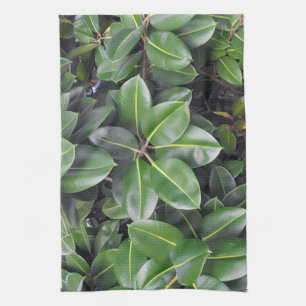 Rubber Tree Closeup Tea Towel