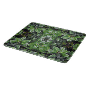 Rubber Tree Leaf Pattern Cutting Board