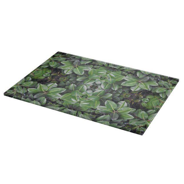 Rubber Tree Leaf Pattern Cutting Board (Corner)