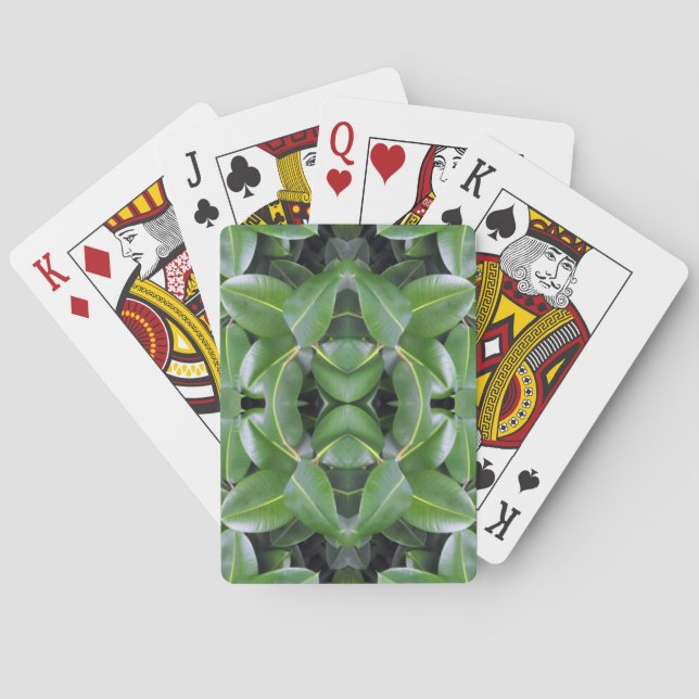 Rubber Tree Pattern Playing Cards (Back)