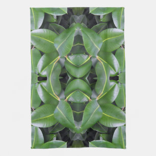 Rubber Tree Pattern Tea Towel
