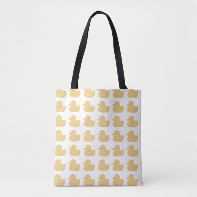 Rubber Yellow Ducky Design Tote Bag (Front)