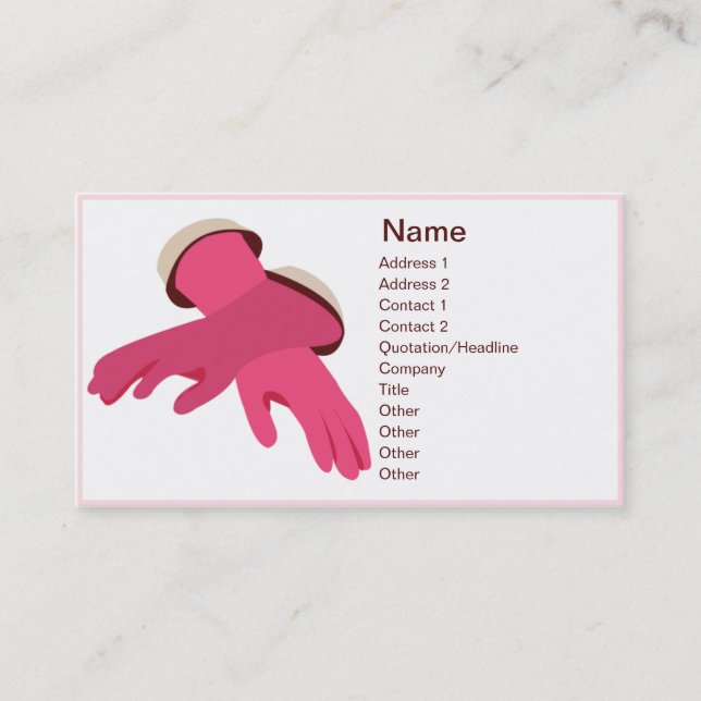Rubbergloves - Business Card (Front)