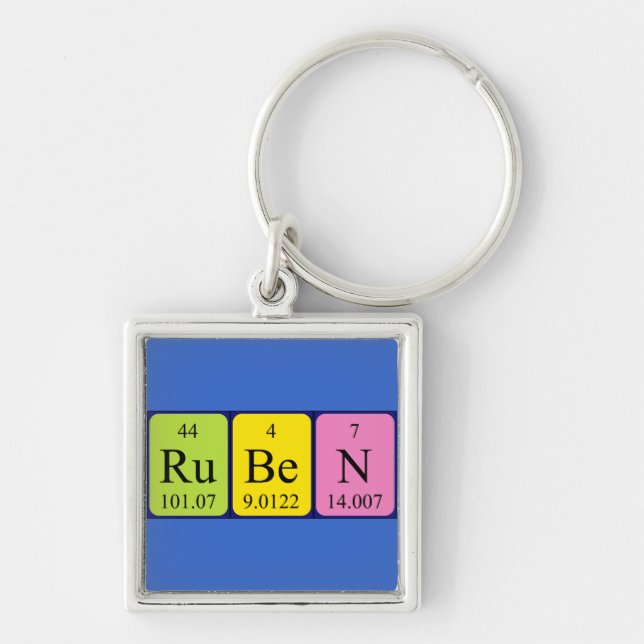 Ruben periodic table name keyring (Front)