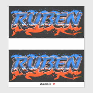 Ruben Vorname Name Graffiti Aufkleber Sticker