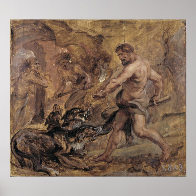 Rubens - Hercules And Cerberus, 1636 Poster (Front)