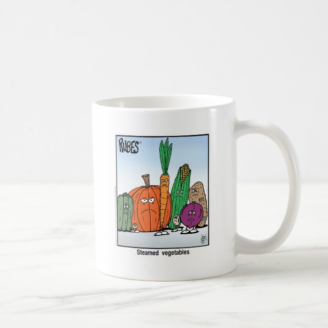 Rubes Cartoons Classic Steamed Vegetables Coffee Mug (Right)