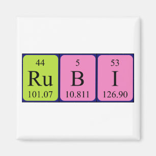 Rubi periodic table name magnet