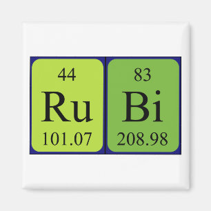 Rubi periodic table name magnet