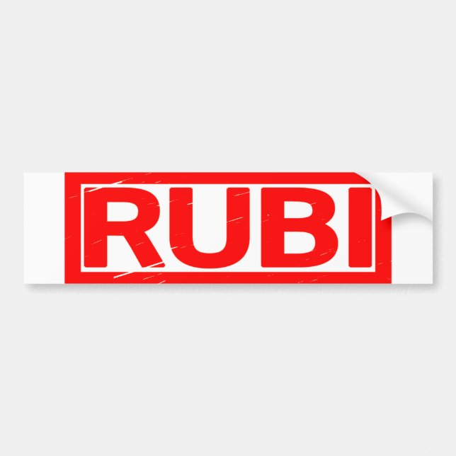 Rubi Stamp Bumper Sticker (Front)