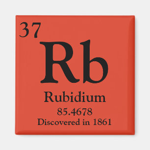 Rubidium Periodic Table Magnet