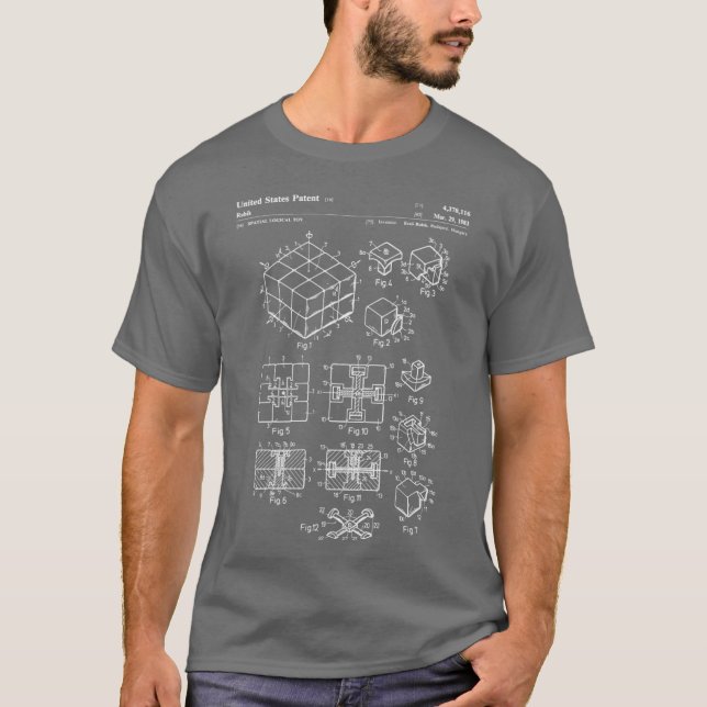 Rubiks Cube Patent T-Shirt (Front)