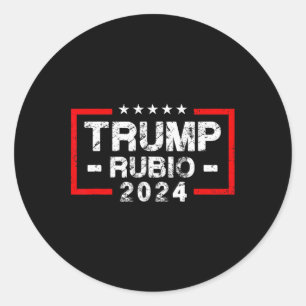 Rubio 2024 Us Flag - Election President 2024  Classic Round Sticker