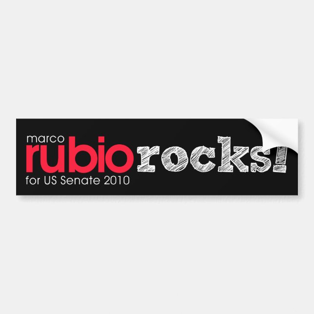 rubio rocks! bumper sticker (Front)
