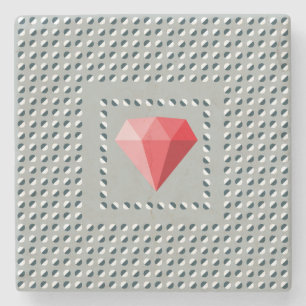 Rubis Optical Illusion Dancing Pattern Stone Coaster