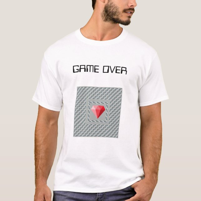 Rubis Optical Illusion Dancing Pattern T-Shirt (Front)