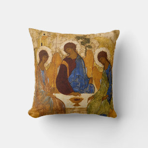 Rublev Icon Holy Trinity Angels  Cushion